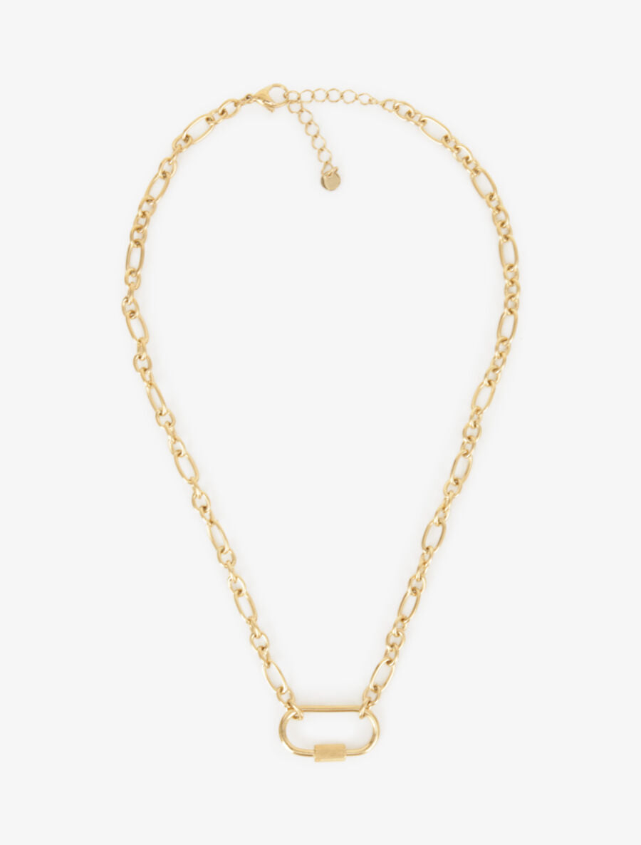 Collier en maille à pendentif mousqueton - Or - 3