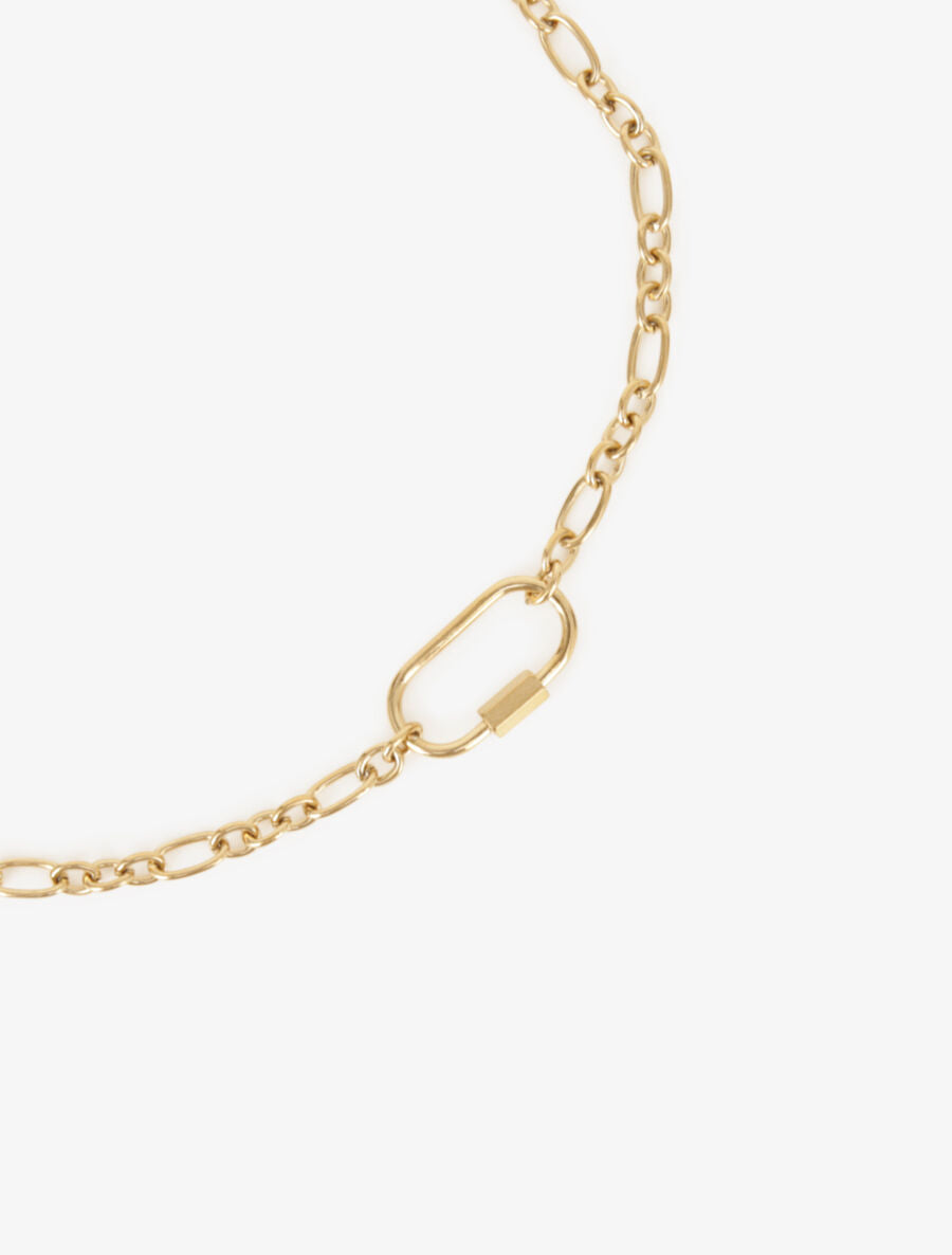Collier en maille à pendentif mousqueton - Or - 2