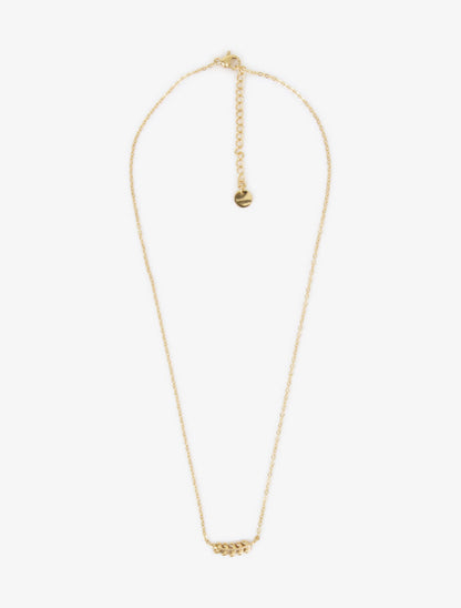 Collier à pendentif feuille de laurier - Or - 3