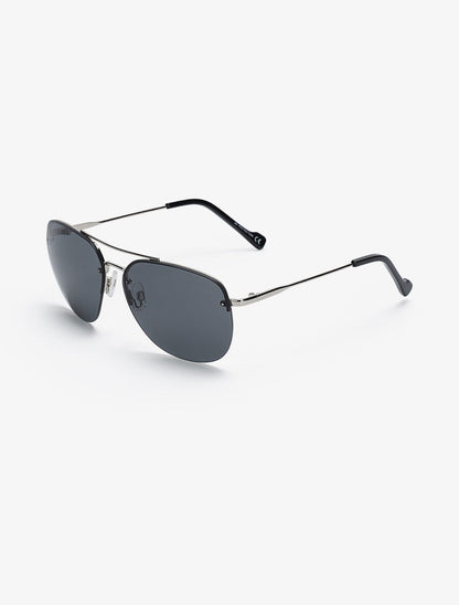 Lunettes de soleil aviateurs à monture invisible - Noir - 2