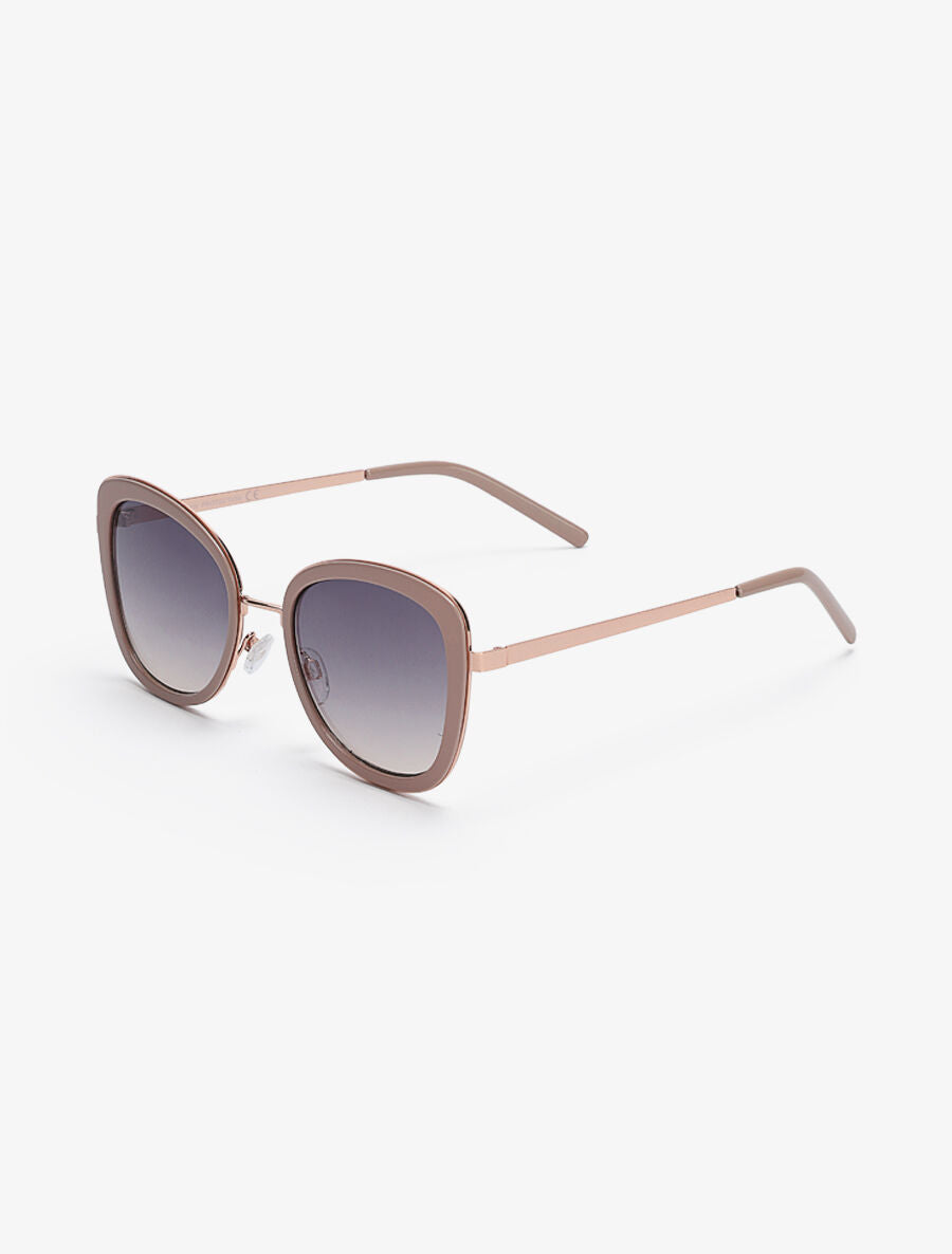 Lunettes de soleil cat eye arrondis - Taupe - 2