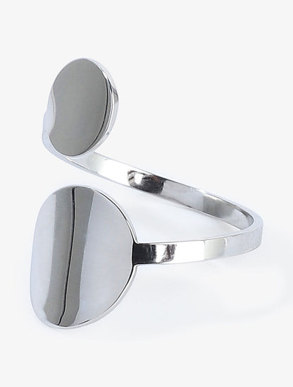 Bague à double cercles - Argent - 2