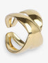 Bague double rangs croisés - Or - 3