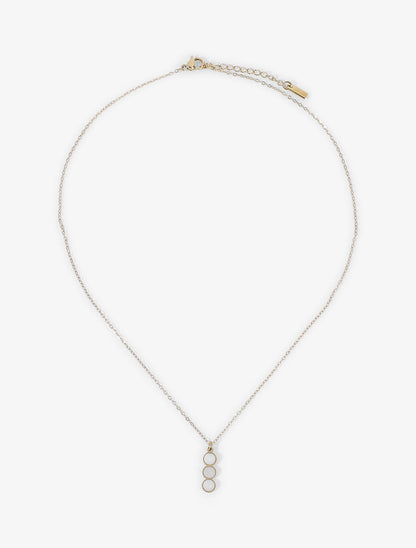 Collier à pendentif orné de 3 pierres - Or - 3