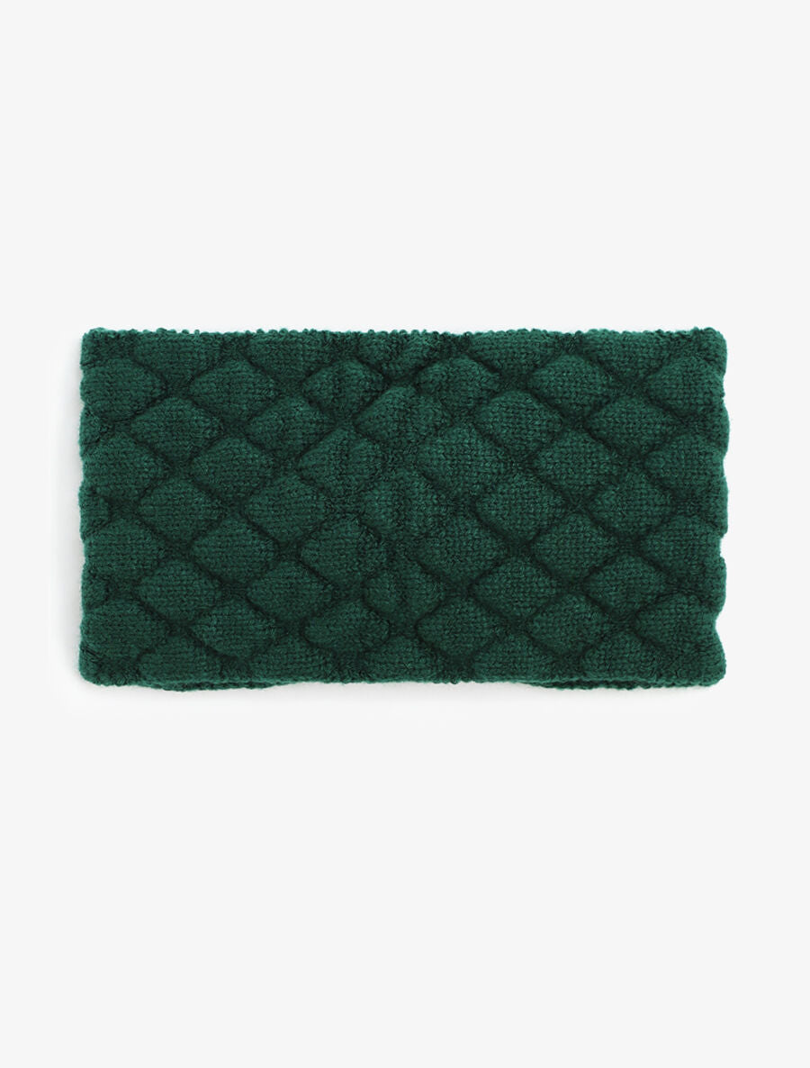 Bandeau en maille à strass - Vert sapin - 2
