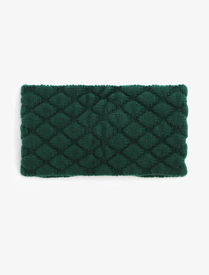 Bandeau en maille à strass - Vert sapin - 2