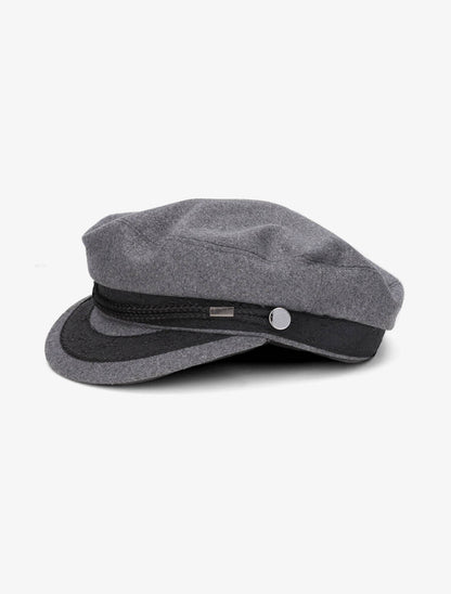 Casquette gavroche en laine - Gris - 1