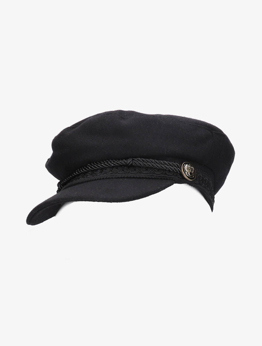 Casquette gavroche en laine - Noir - 2