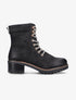 Boots à languette et intérieur duveteux - Noir - 1