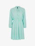 Robe cintrée col à nouer - turquoise - 1