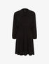 Robe cintrée col à nouer - noir - 1