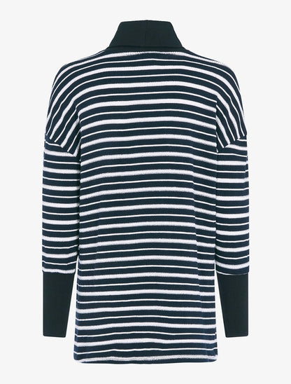 Pull à rayures irisées - Marine - 2