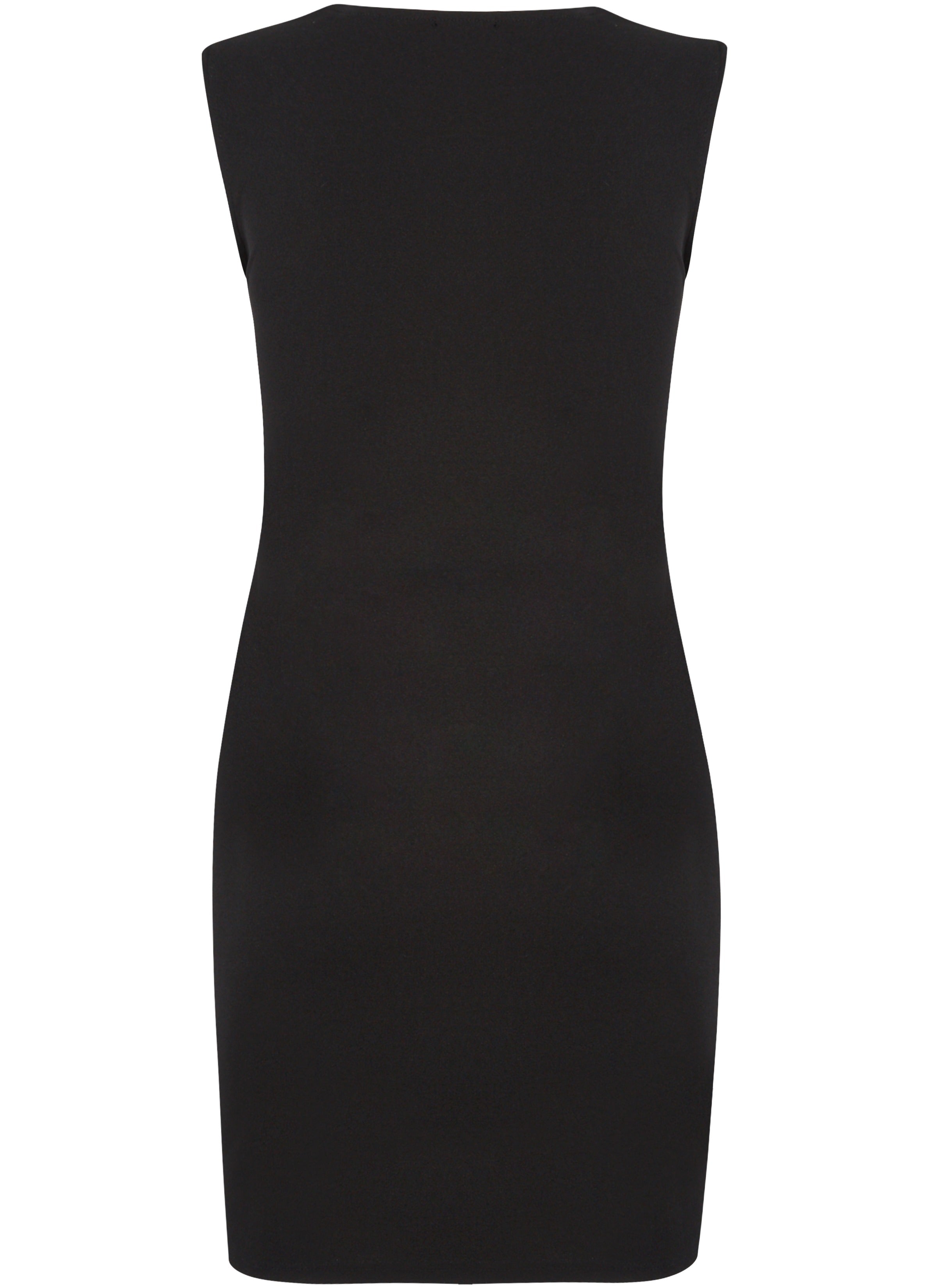 Robe à zips en biais - Noir - 2