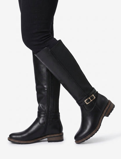 Botas lisas elásticas - Negro