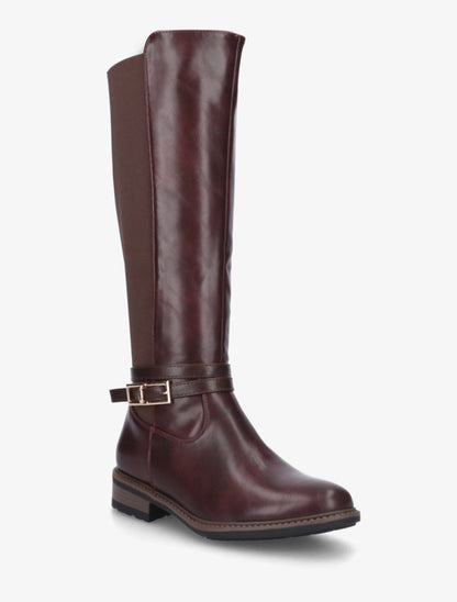 Bottes unies élastiquées - Lie de vin - 2