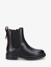 Chelsea boots à contrefort stylisé - Noir/léopard - 1