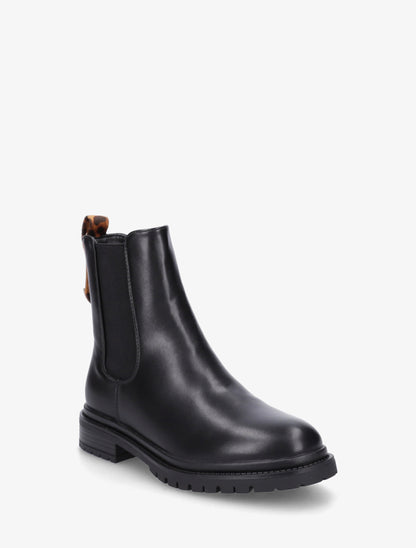 Chelsea boots à contrefort stylisé - Noir/léopard - 2