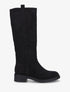 Bottes unies en suédine - Noir - 1