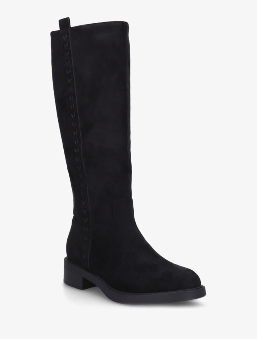 Bottes unies en suédine - Noir - 2
