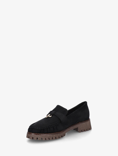 Mocassins en suédine à semelle crantée - Noir - 3