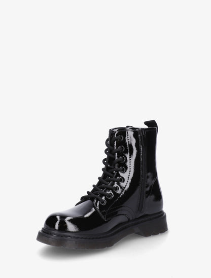 Bottines vernies à lacets - Noir - 3
