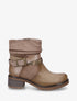 Boots plissées à boucle - Taupe - 1