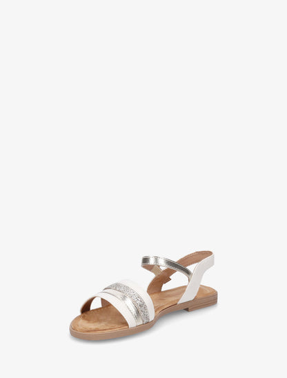 Nu-pieds à bride irisée et pailleté - Beige - 4