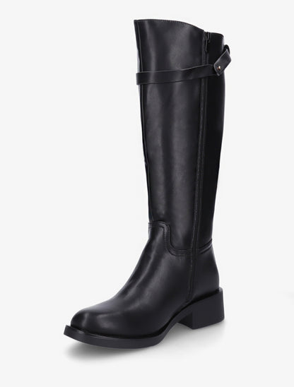 Bottes en simili à lannière décorative - Noir - 3