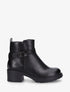 Bottines en simili à boucle métal et semelle crantée - Noir - 1