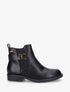 Bottines élastiquées à boucle métal et sangle - Noir - 1