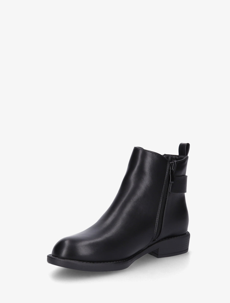Bottines élastiquées à boucle métal et sangle - Noir - 3