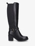 Bottes élastiquées à boucle métal - Noir - 1