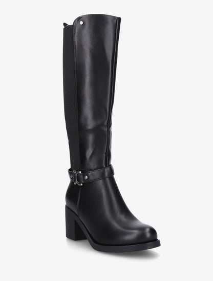Bottes élastiquées à boucle métal - Noir - 2