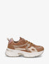 Baskets bimatière à strass - Camel - 1