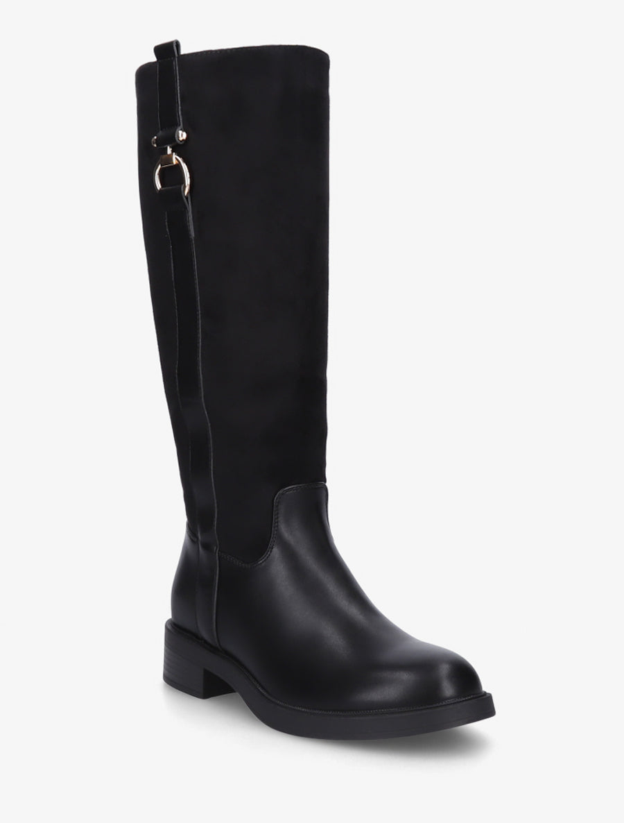 Bottes cavalière à boucle bijou - Noir - 2