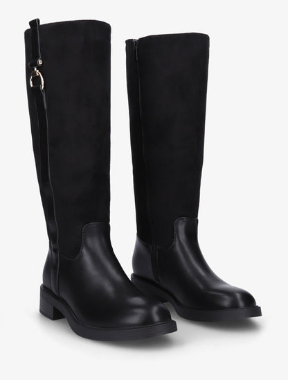Bottes cavalière à boucle bijou - Noir - 4