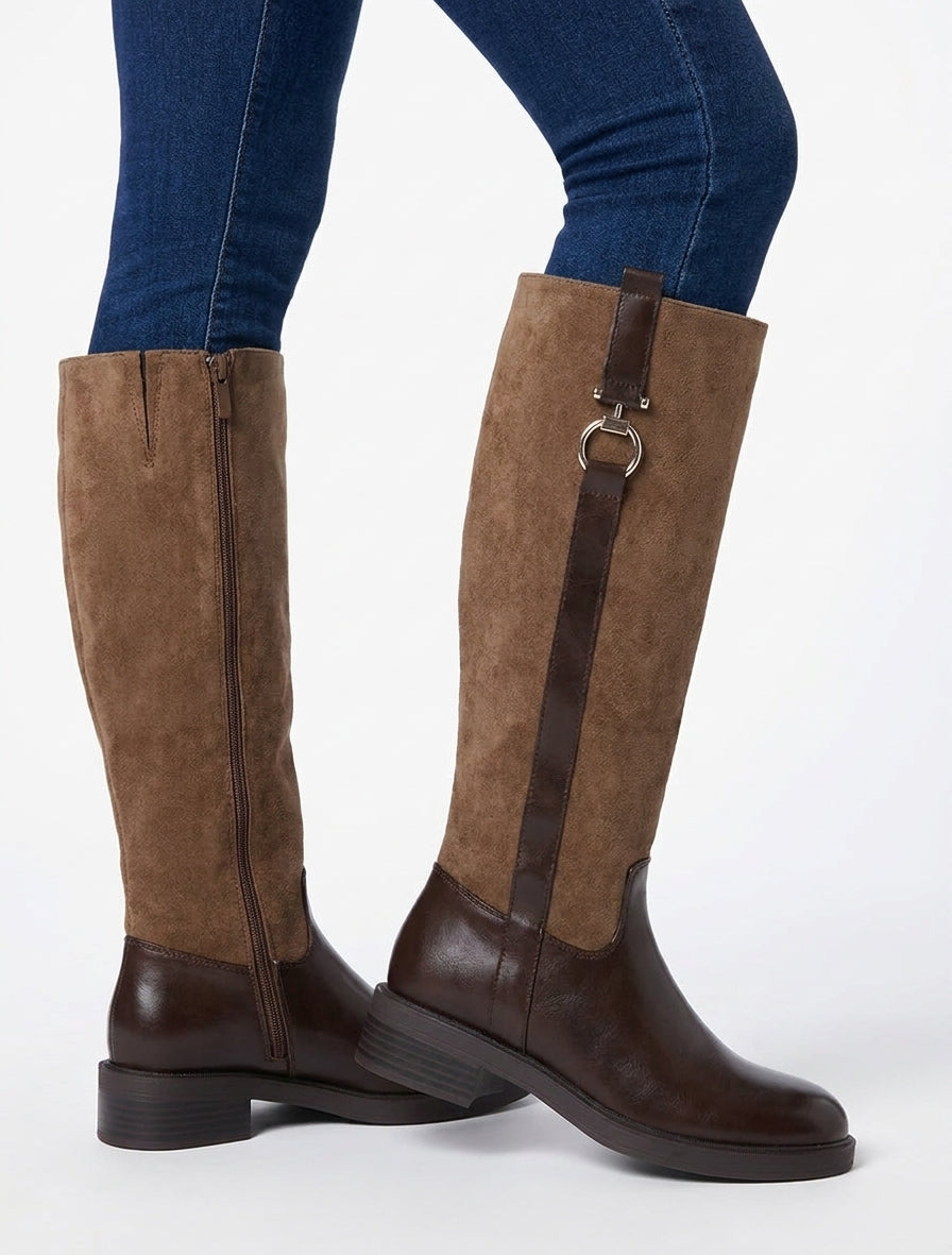 Botas de montar con hebilla joya - Marrón