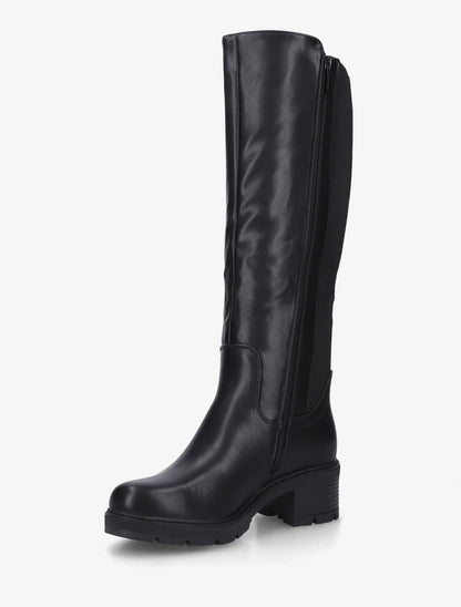 Bottes élastiquées à talon - Noir - 3