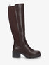 Bottes élastiquées à talon - Marron - 1