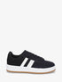 Sneakers effet nubuck à bandes contrastantes - Noir - 1
