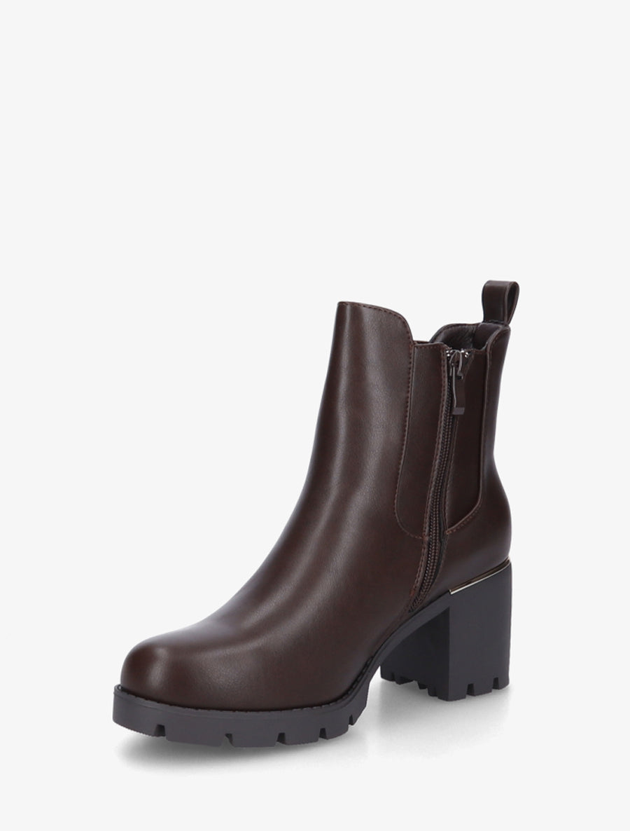 Bottines à cheville élastiquée - Marron - 3