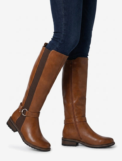 Botas de imitación elásticas - Camello