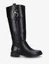 Bottes en simili à empiècement métal - Noir - 1