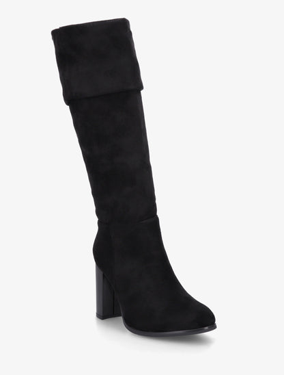 Bottes plissées en suédine - Noir - 2
