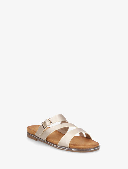 Nu-pieds en simili à boucle - Or - 2