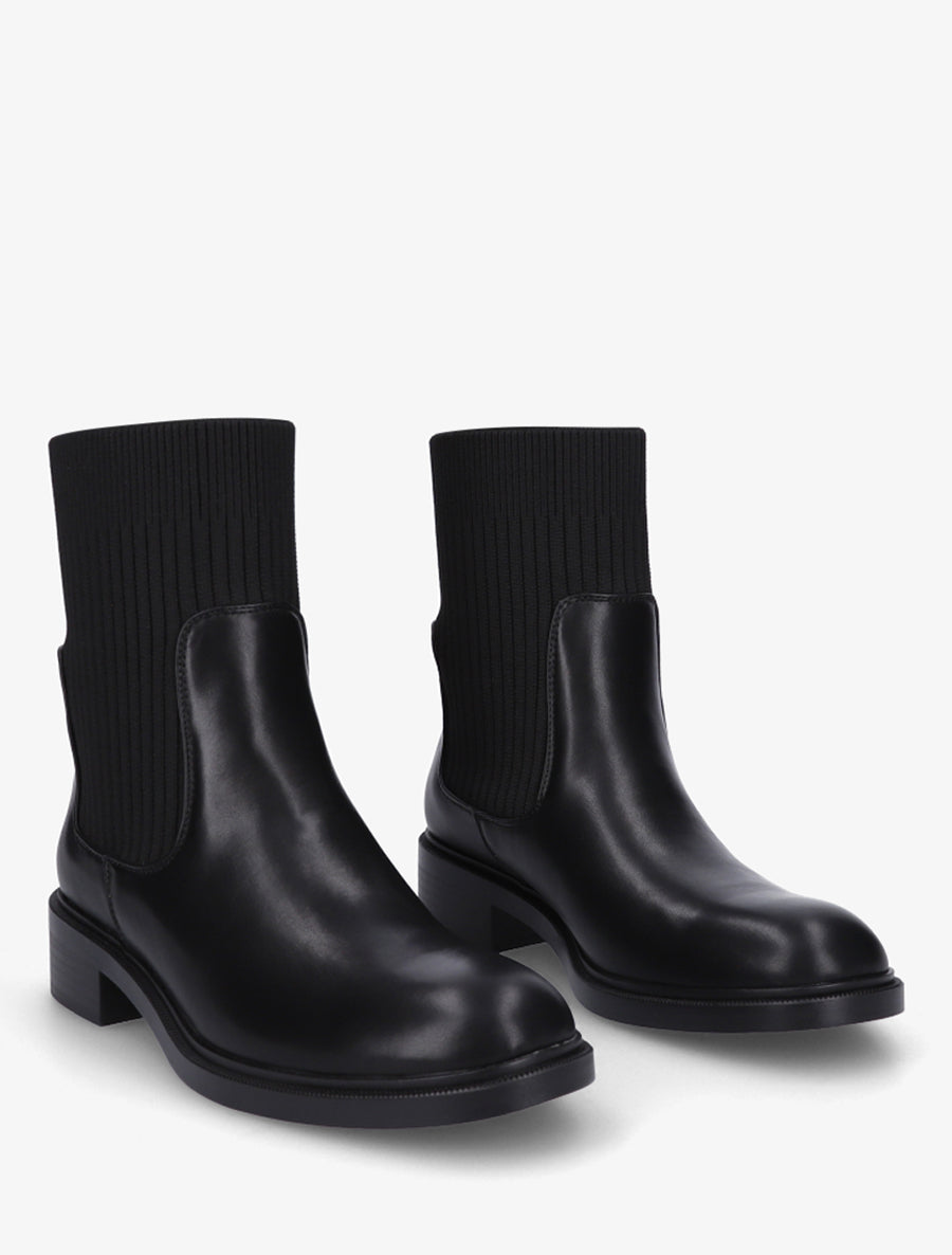 Bottines style chaussettes - Noir - 4