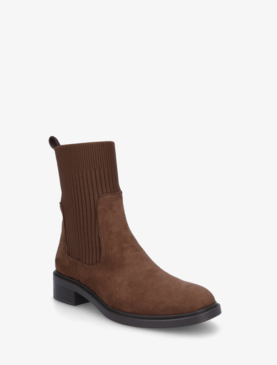 Bottines style chaussettes - Camel - 2