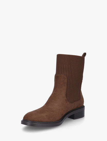 Bottines style chaussettes - Camel - 3
