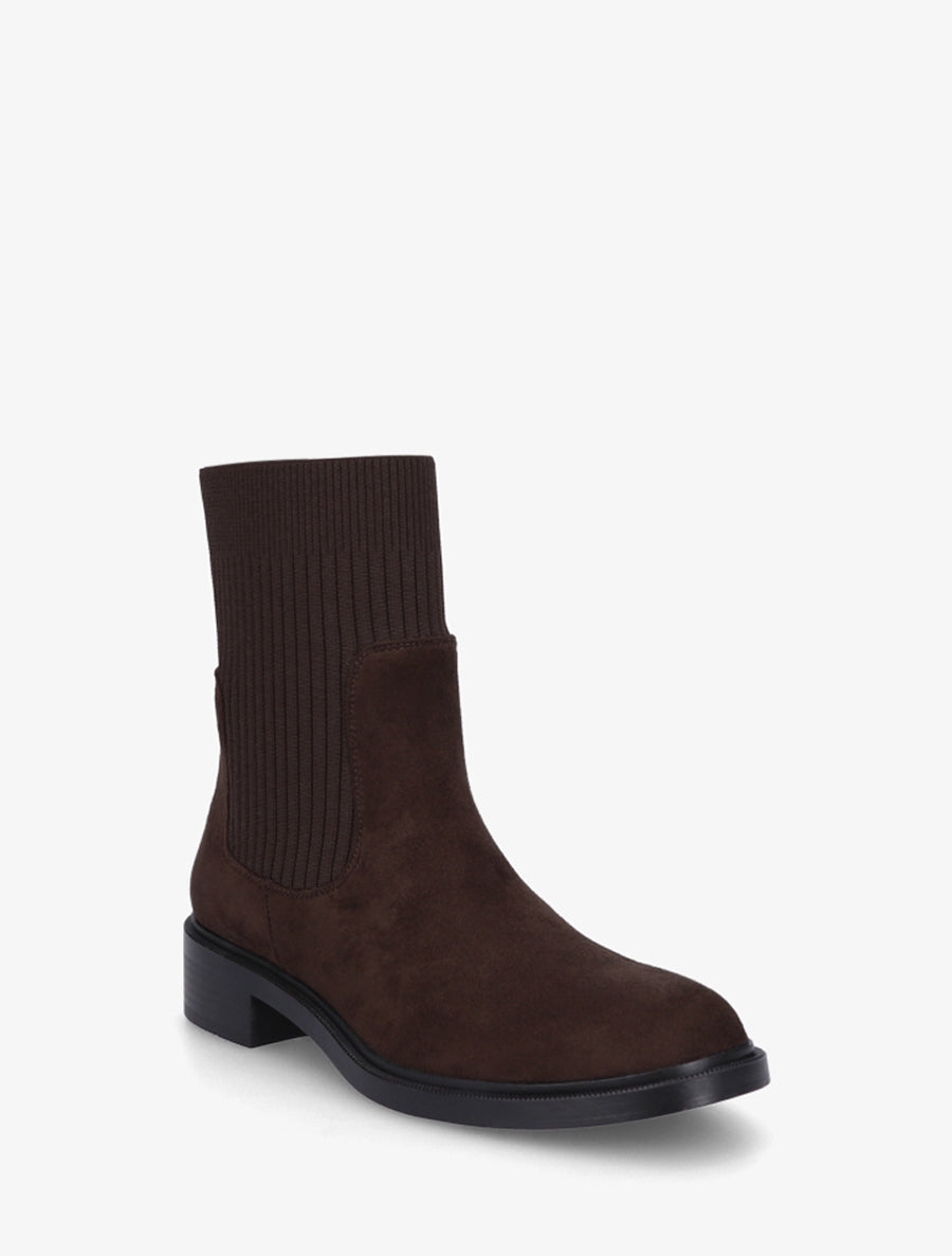 Bottines style chaussettes - Marron - 2