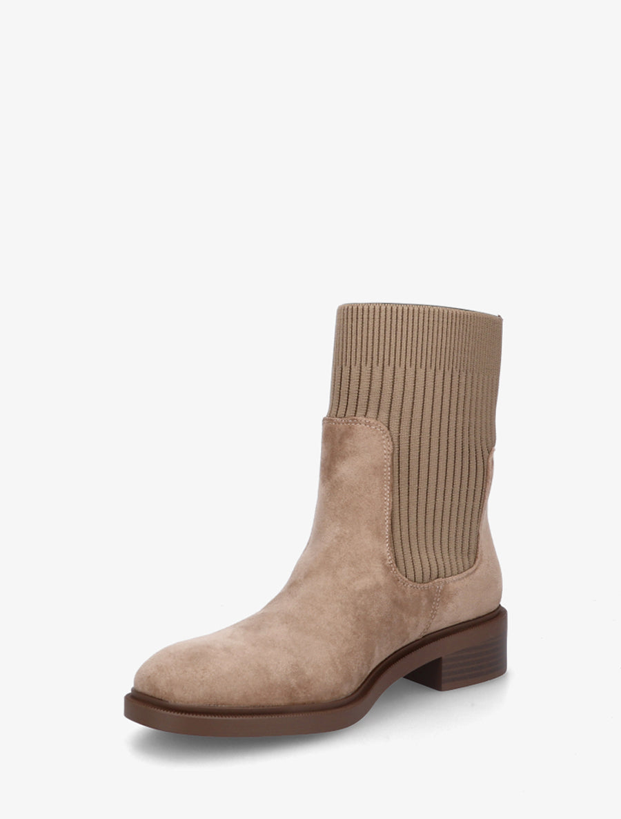 Bottines style chaussettes - Taupe - 3